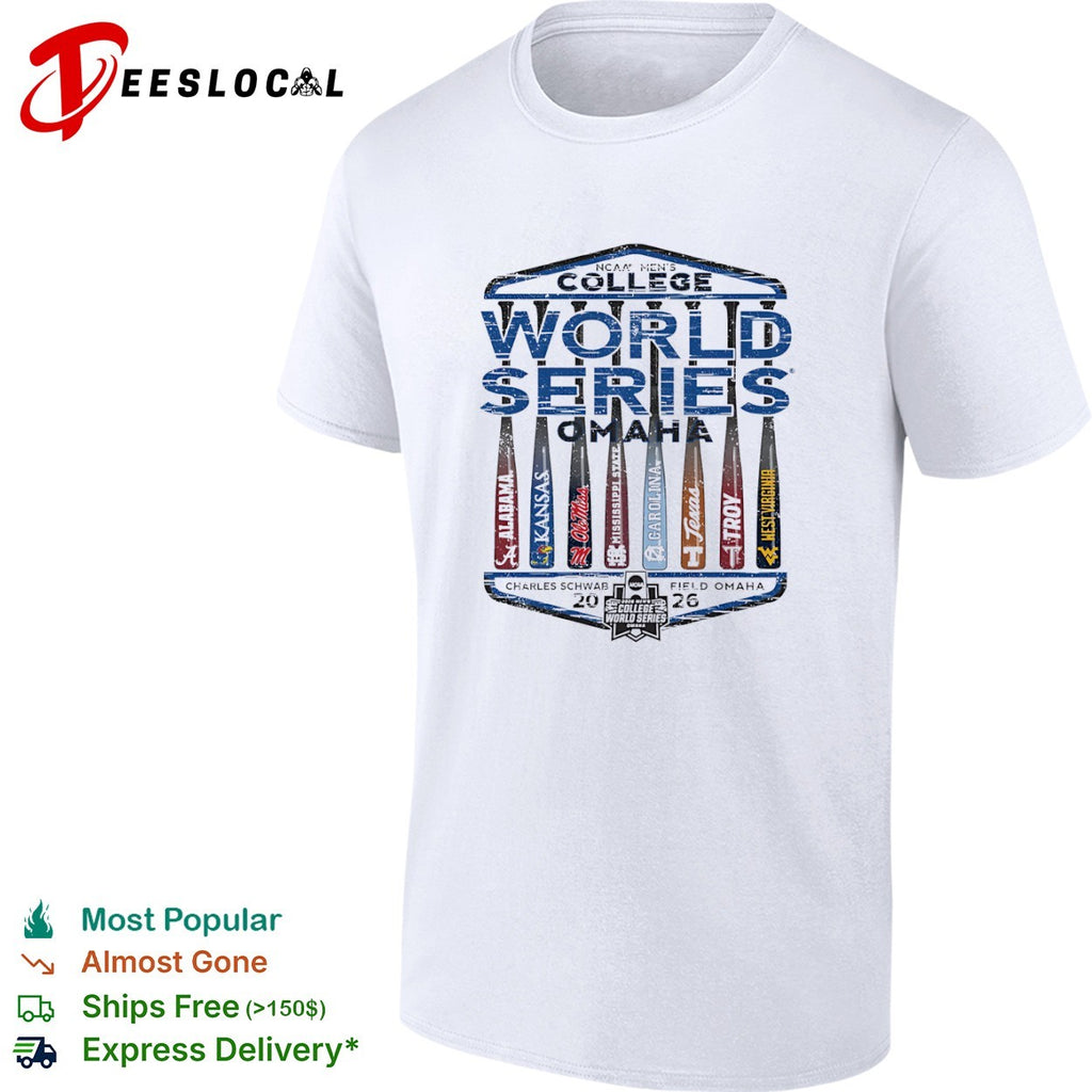 NCAA College World Series 2026 Alabama Kansas Ole Miss Mississippi State Carolina shirt