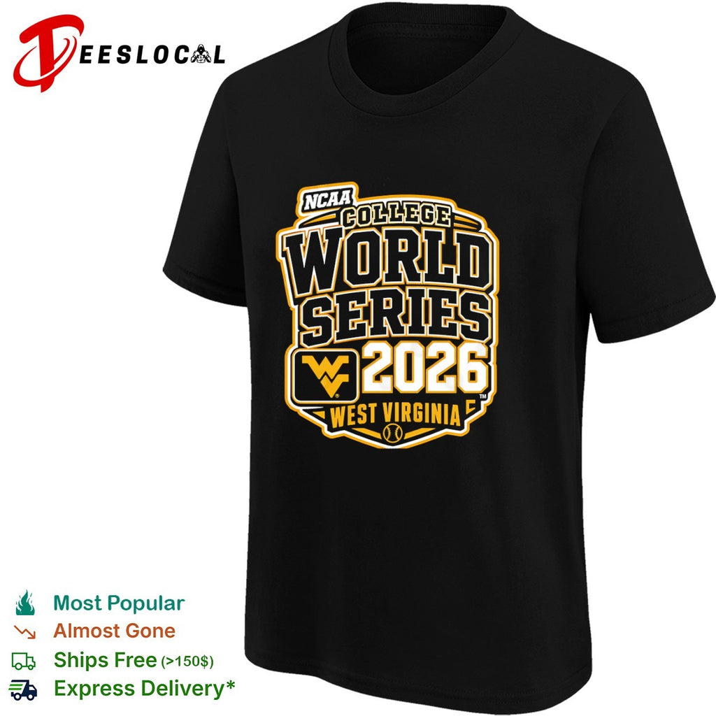 NCAA College World Series 2026 West Virginia Mountaineers Baseball Logo shirt