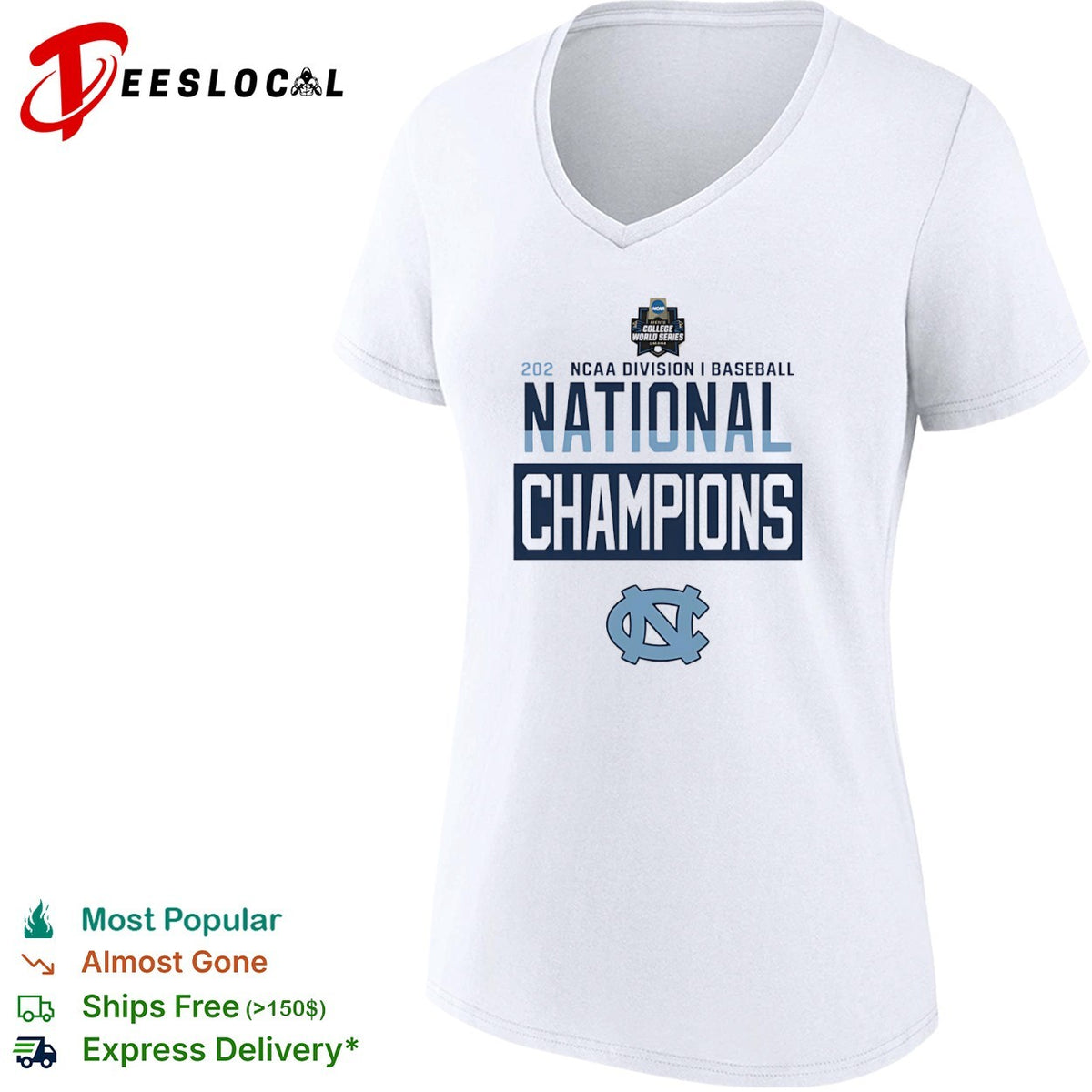 NCAA Division I Baseball National Champions North Carolina Tar Heels 2026 shirt