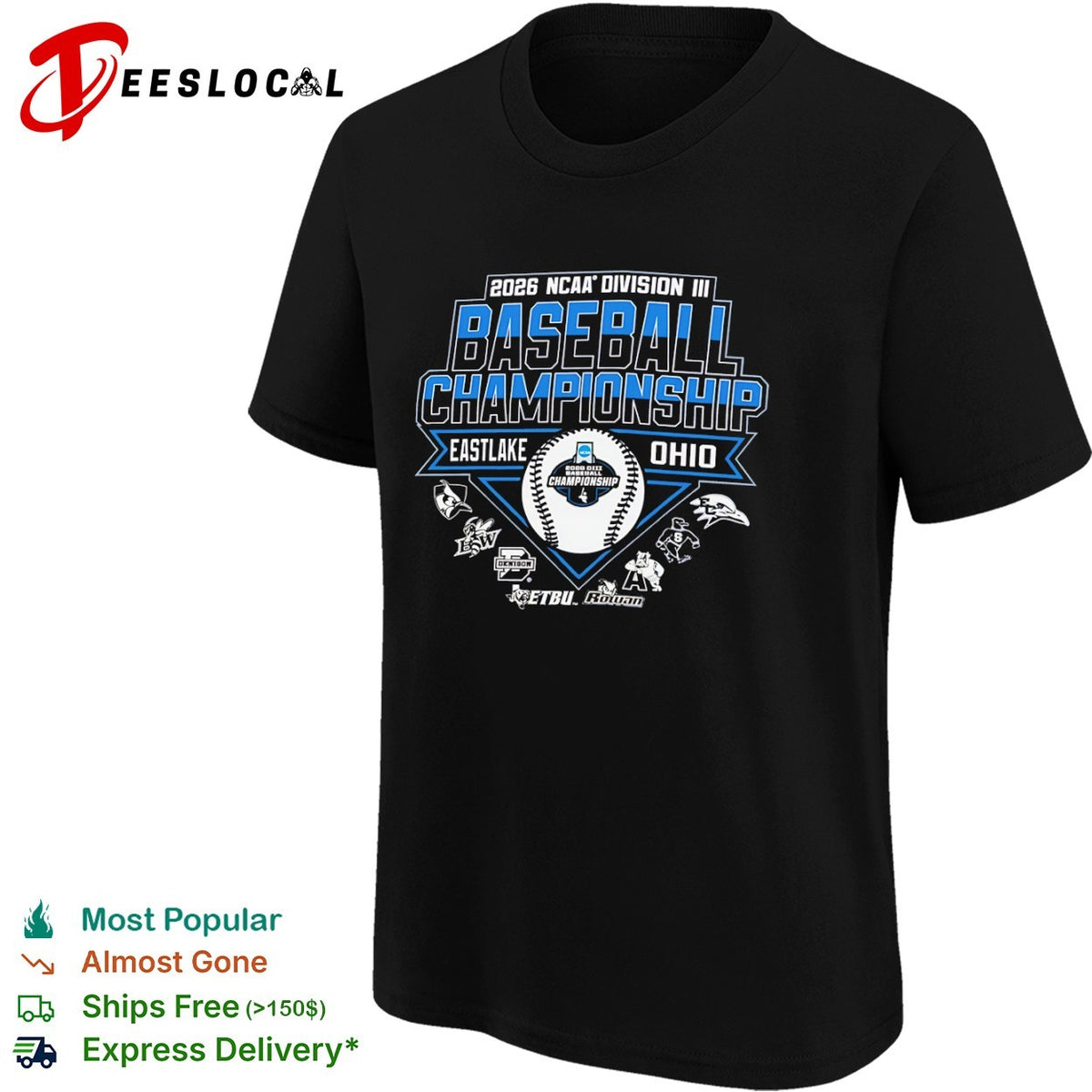 NCAA Division III baseball Championship Eastlake Ohio 2026 shirt
