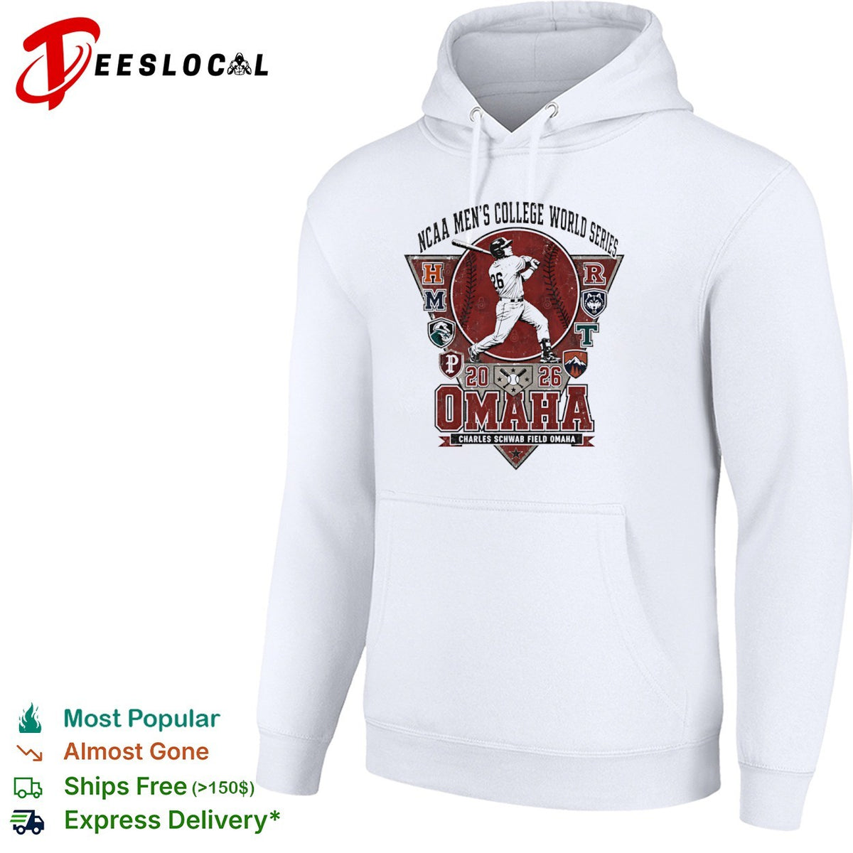 NCAA Men’s College World Series 2026 Omaha Charles Schwab Omaha Baseball shirt