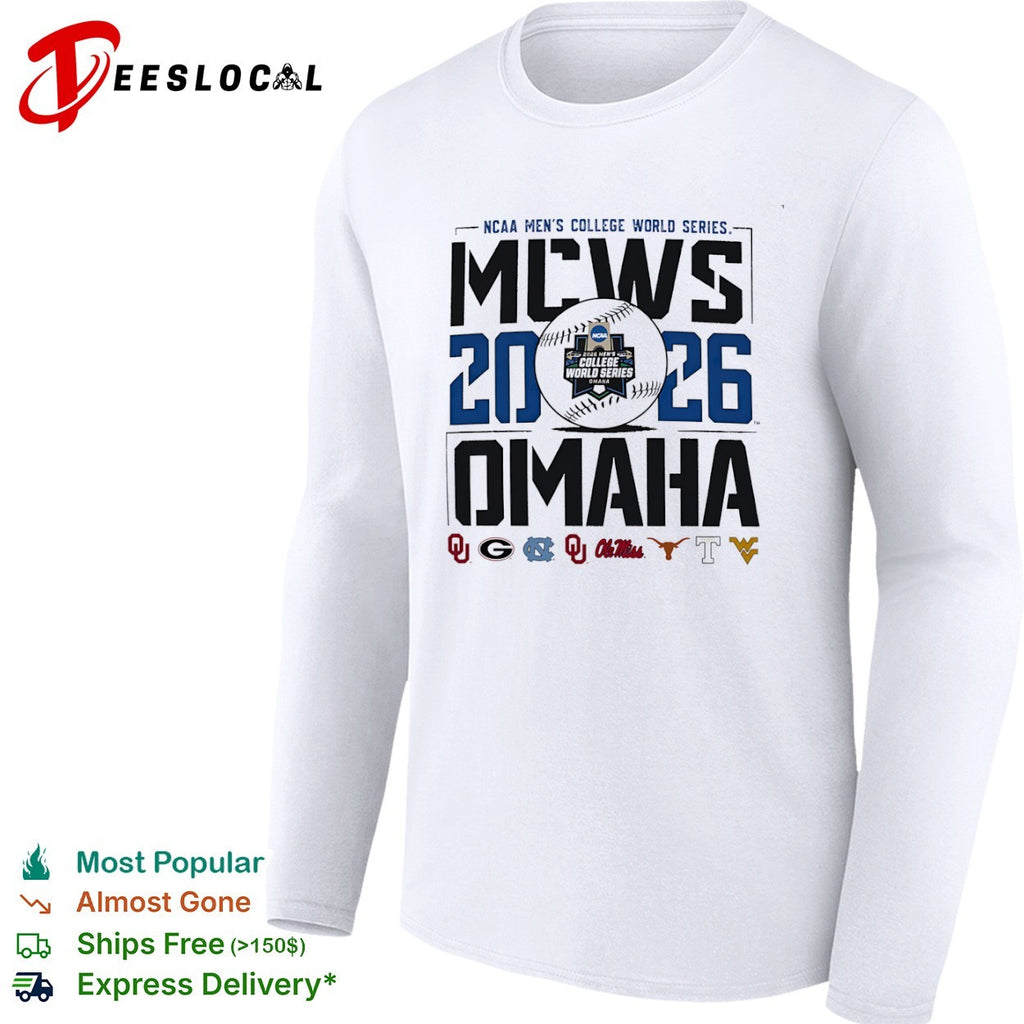 NCAA Mens College World Series 2026 Omaha Oklahoma Georgia North Carolina shirt