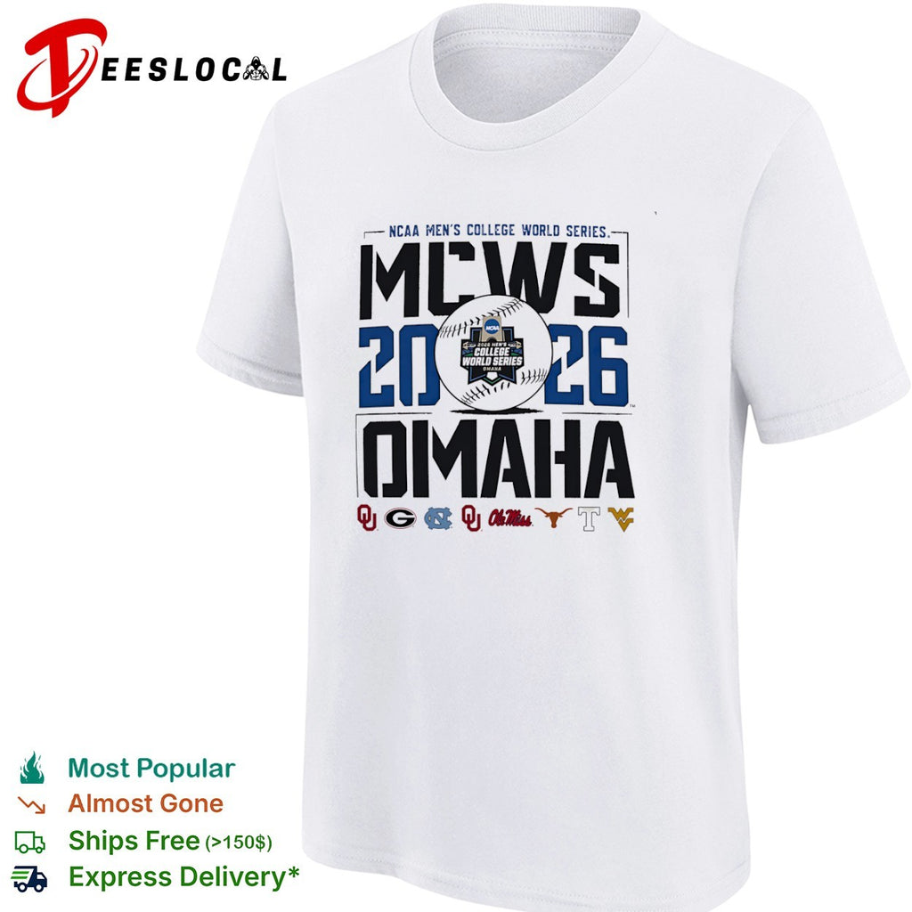 NCAA Mens College World Series 2026 Omaha Oklahoma Georgia North Carolina shirt