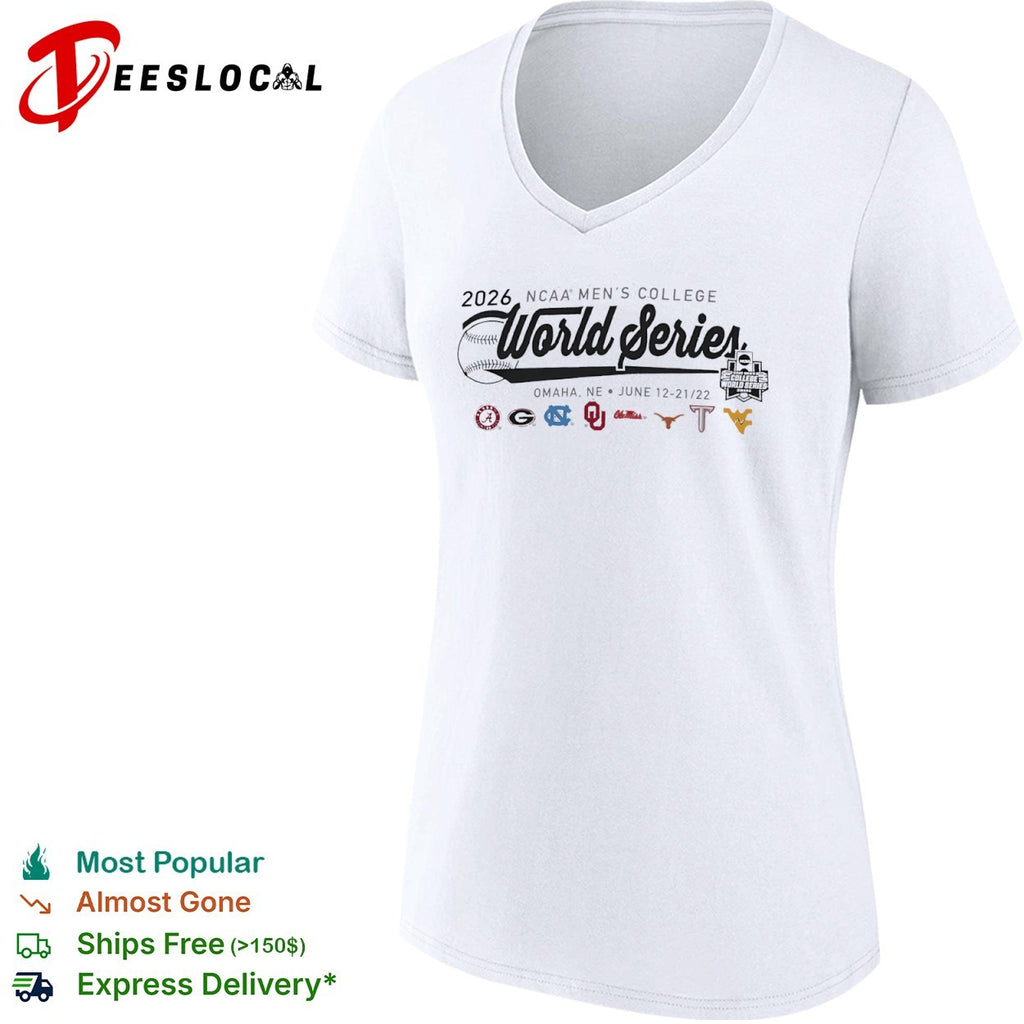 NCAA Men’s College World Series 2026 logos shirt
