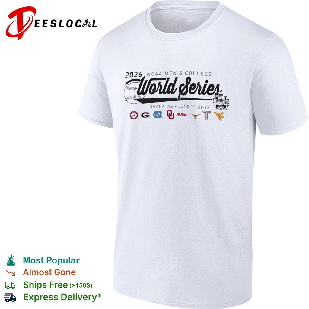 NCAA Men’s College World Series 2026 logos shirt