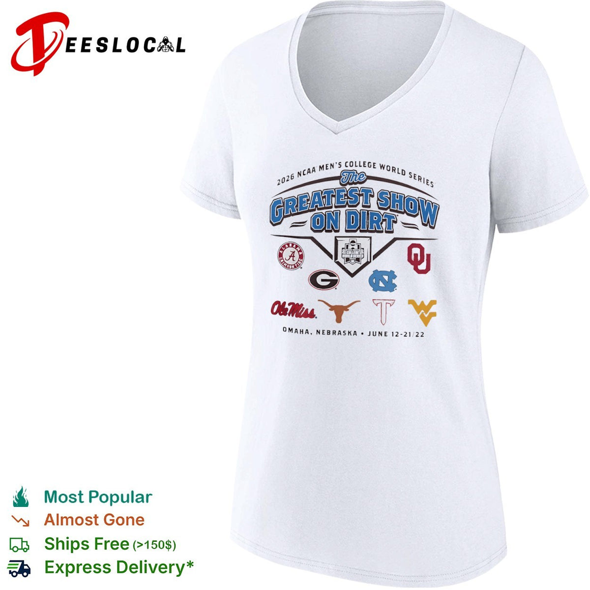 NCAA Men’s College World Series the greatest show on dirt Omaha 2026 shirt