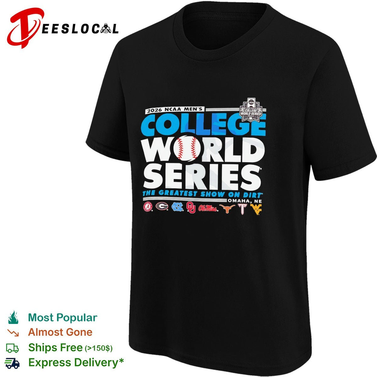 NCAA Men’s College World Series the greatest show on dirt Omaha NE 2026 shirt