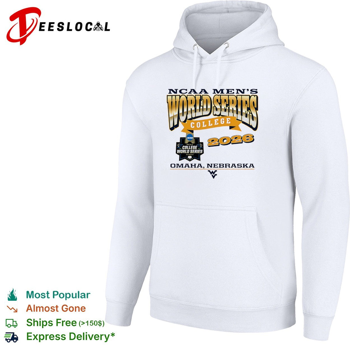 NCAA Men’s World Series 2026 Omaha Nebraska West Virginia Mountaineers logo shirt