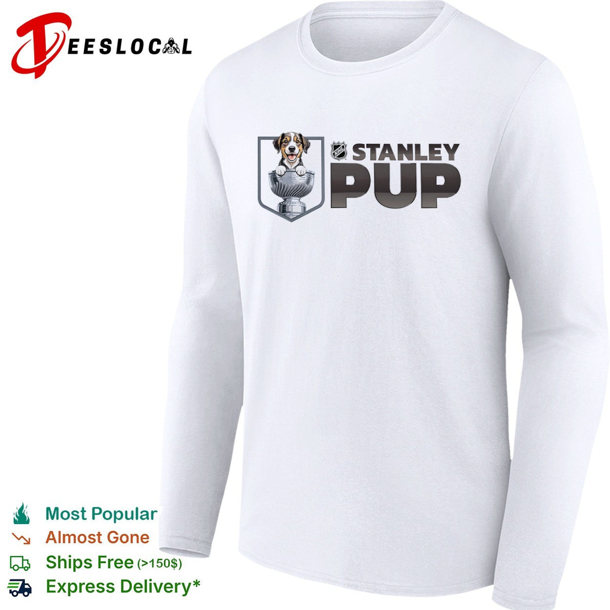 NHL Stanley Pup Logo Hockey League Mascot Sports Shirt