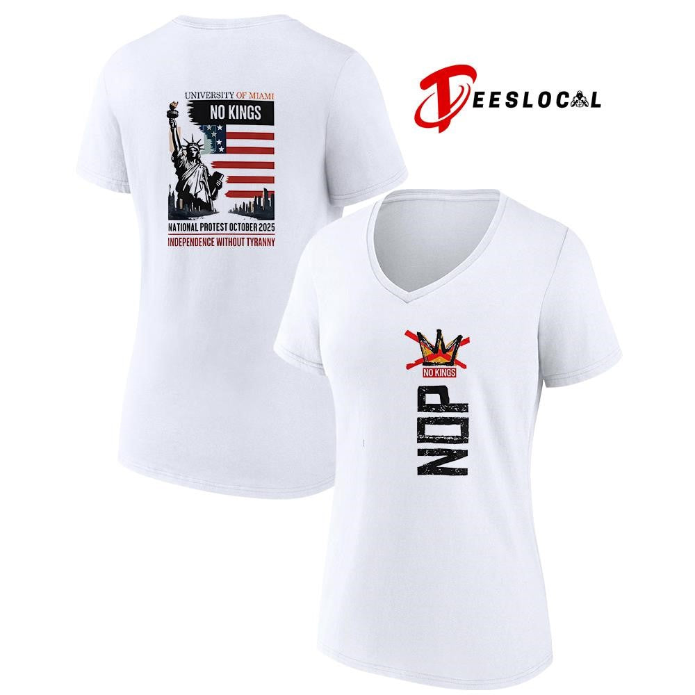 NOP No Kings University of Miami national protest october independence without tyranny shirt