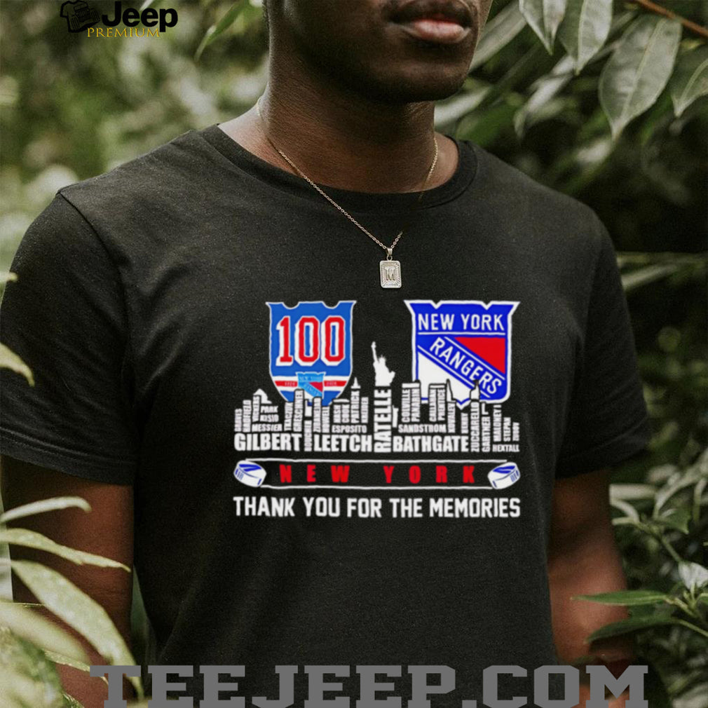 New York Rangers 100th anniversary skyline shirt