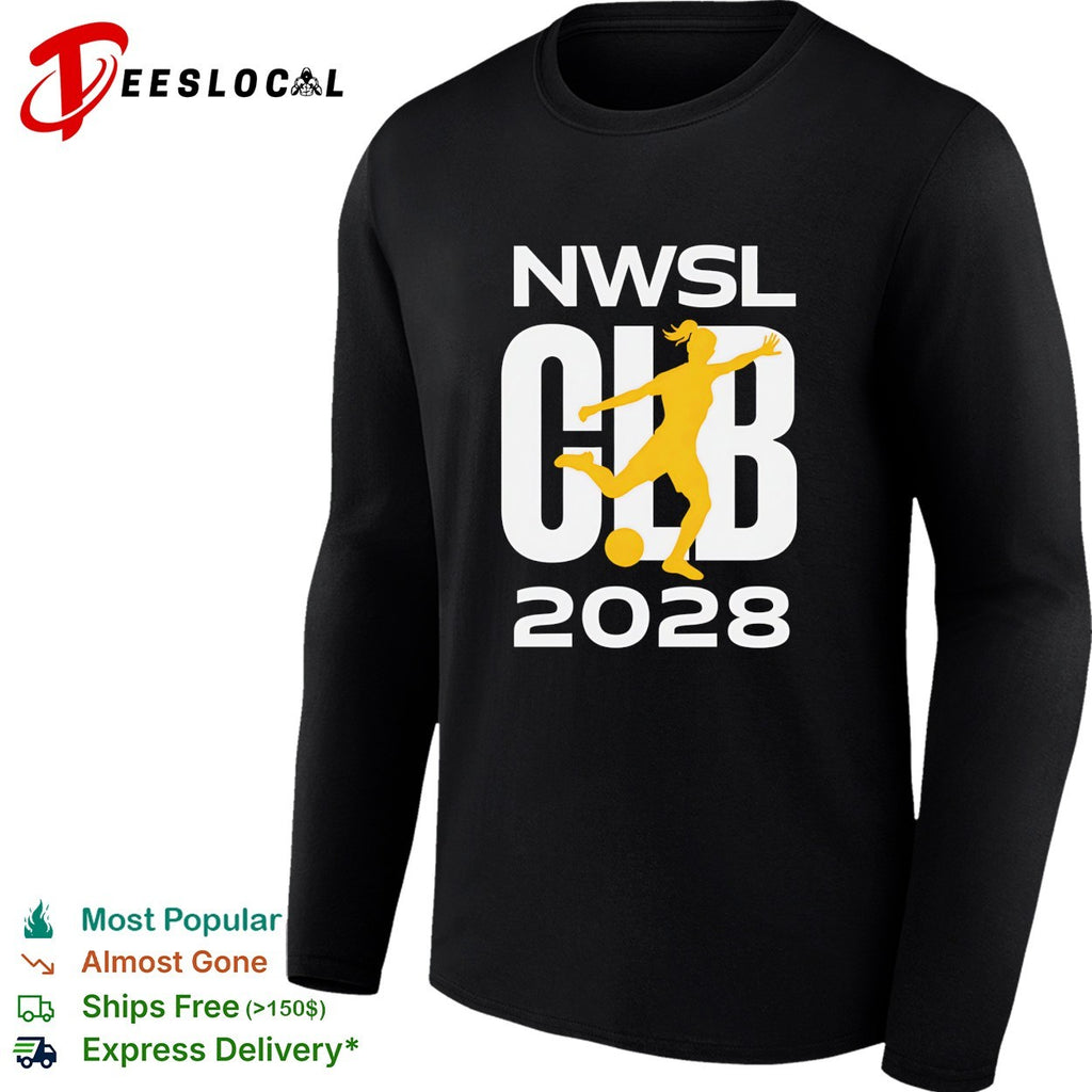 NWSL club 2028 women’s soccer player silhouette shirt