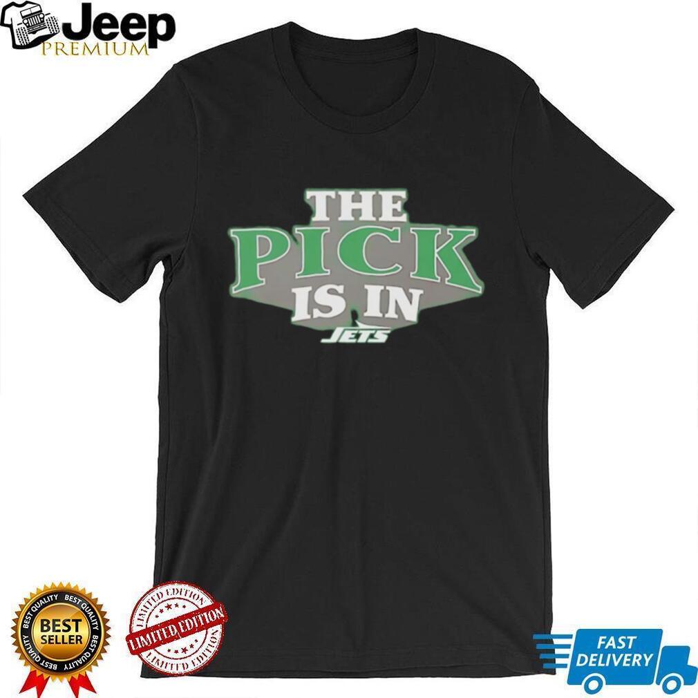 NY Jets The Pick Is In Draft Day Black T Shirt