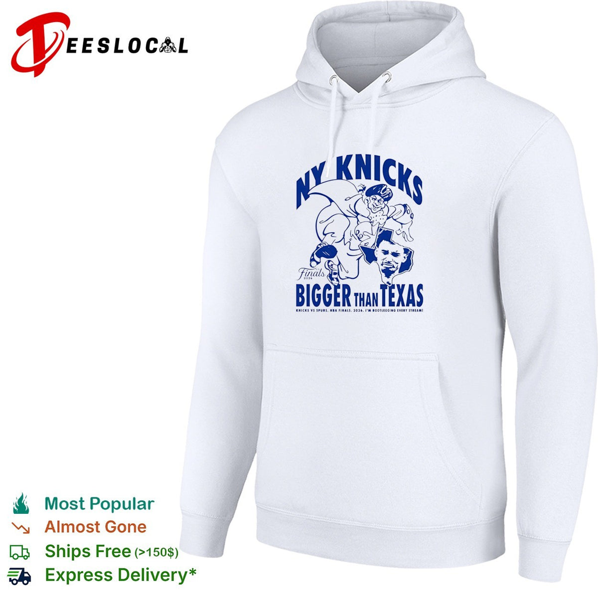 NY Knicks bigger than Texas vs Spurs NBA Finals 2026 cartoon shirt