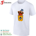 NYC Knicks basketball cup 787 graffiti art white shirt
