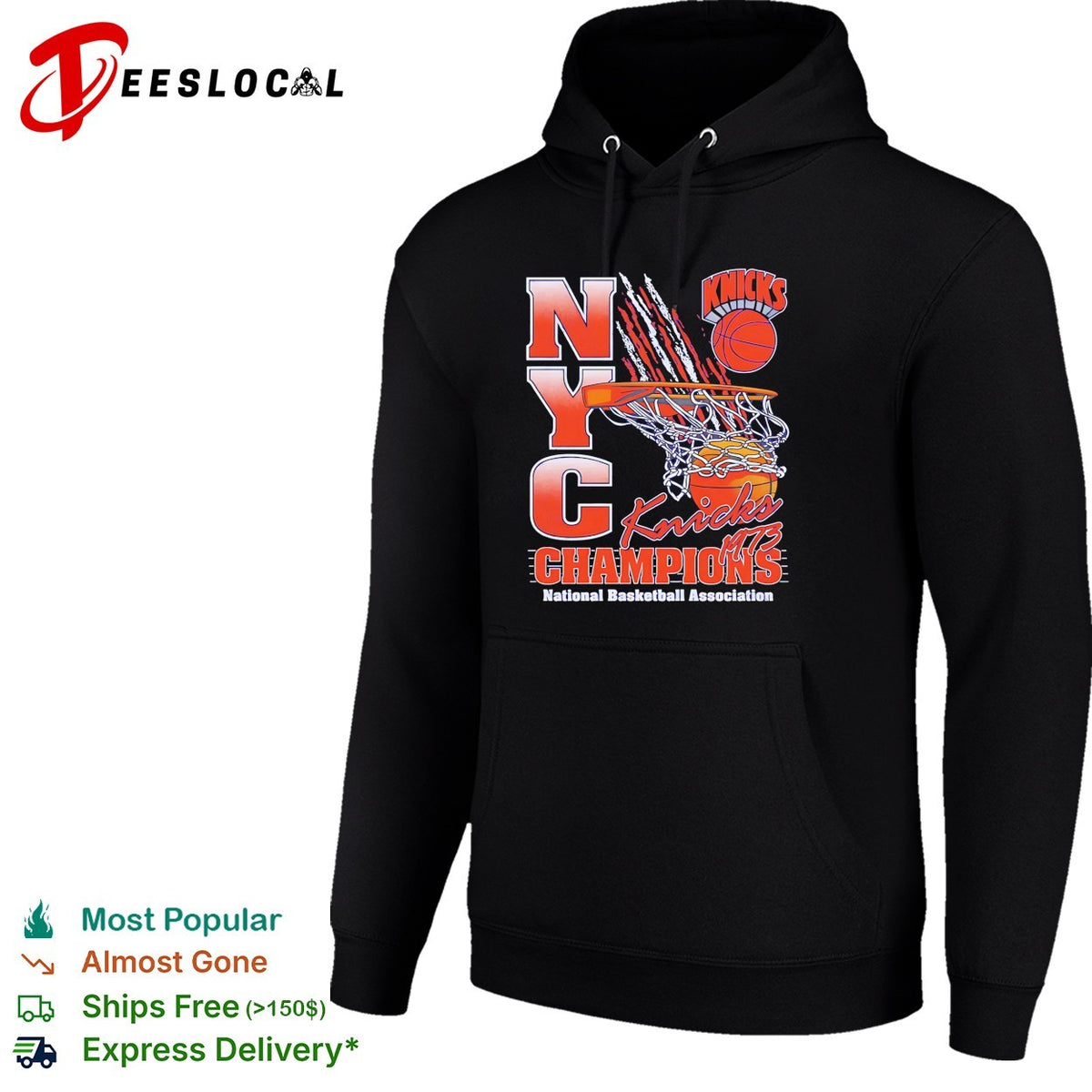 NYC champions basketball net bold poster shirt
