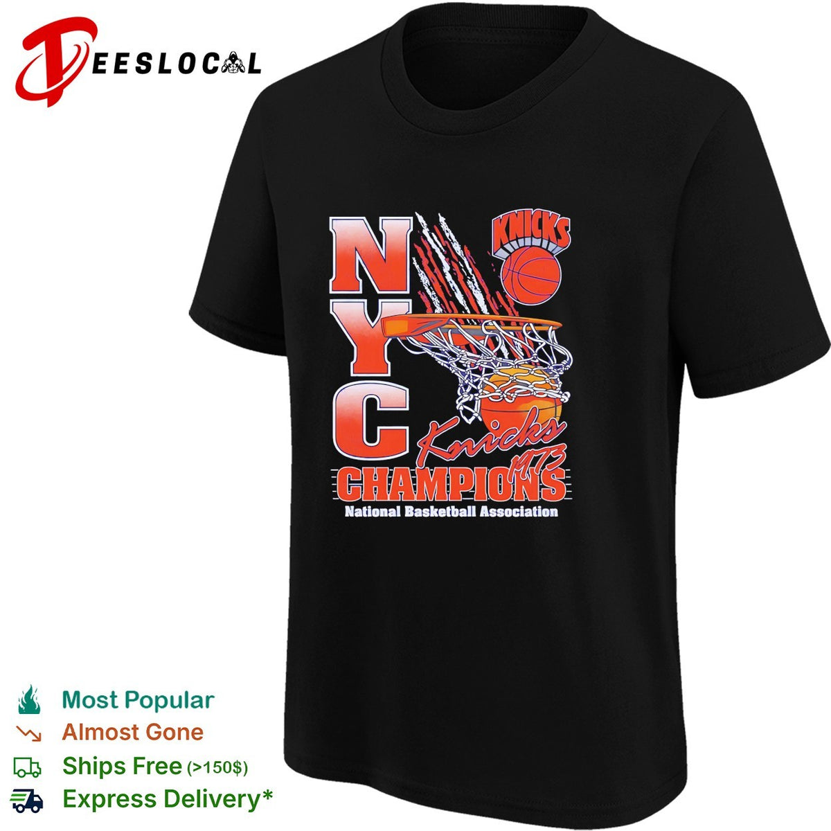 NYC champions basketball net bold poster shirt