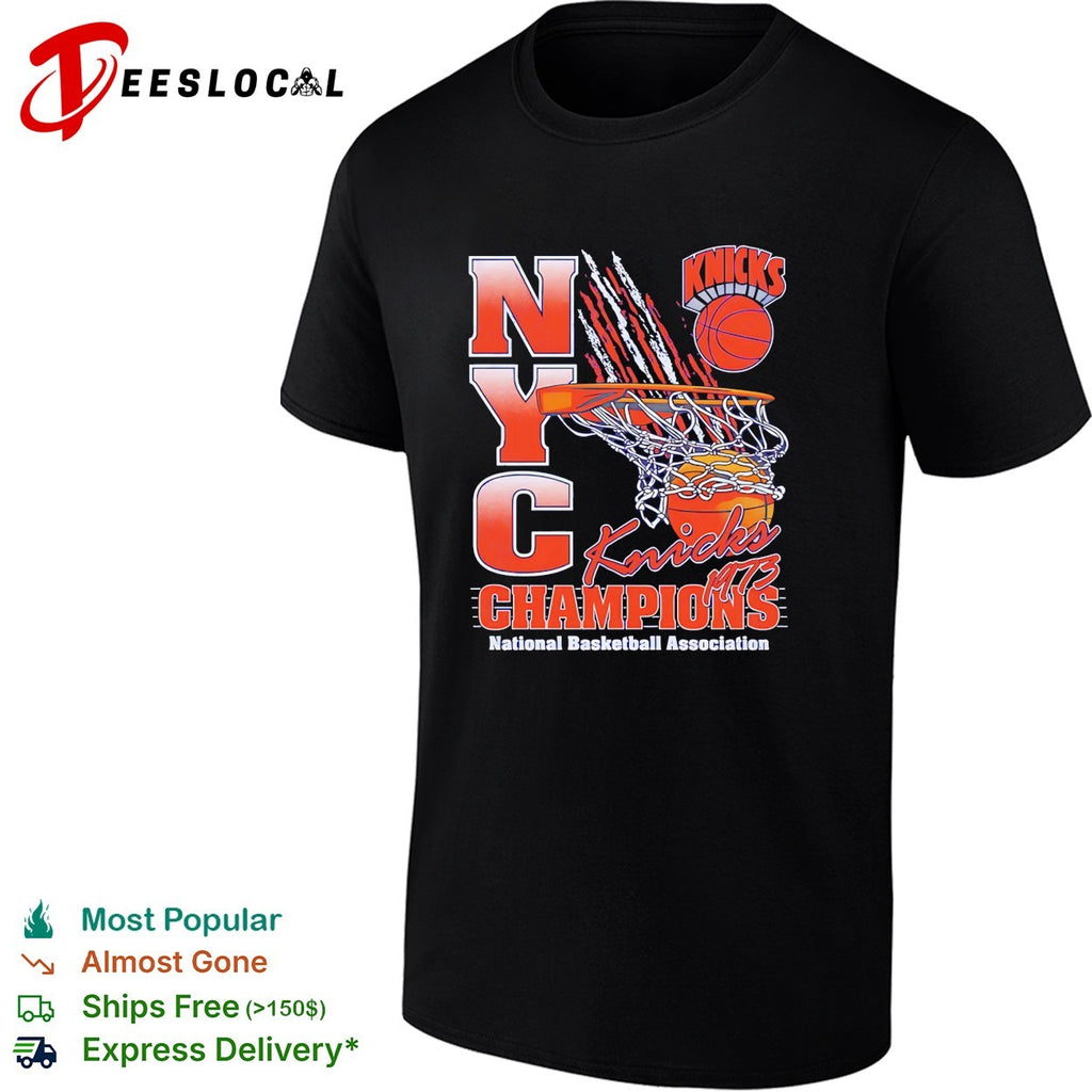 NYC champions basketball net bold poster shirt