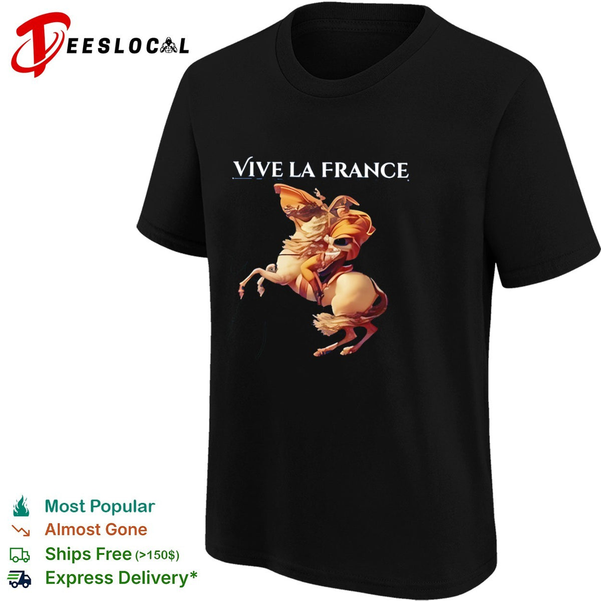 Napoleon Bonaparte crossing the Alps Vive la France shirt
