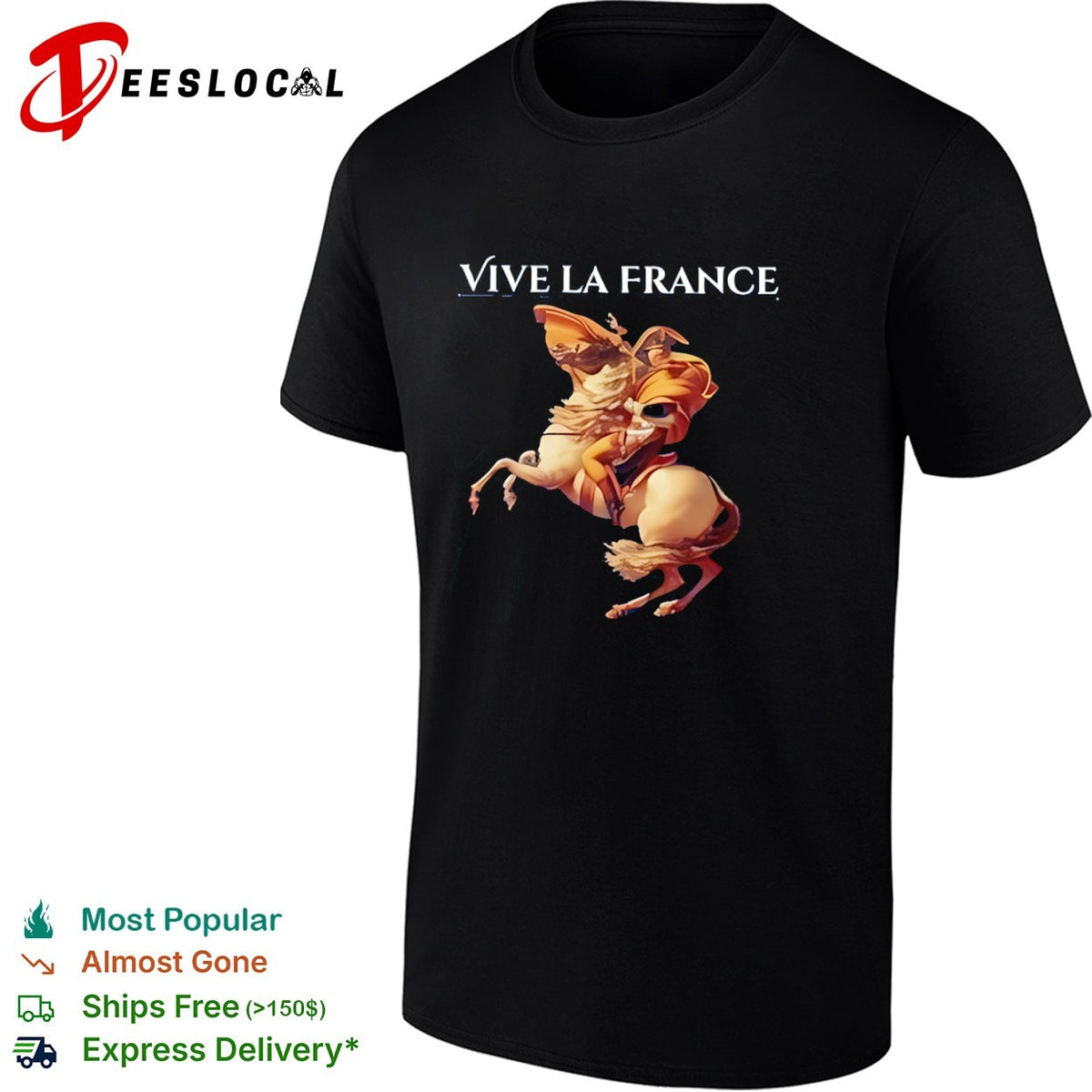 Napoleon Bonaparte crossing the Alps Vive la France shirt