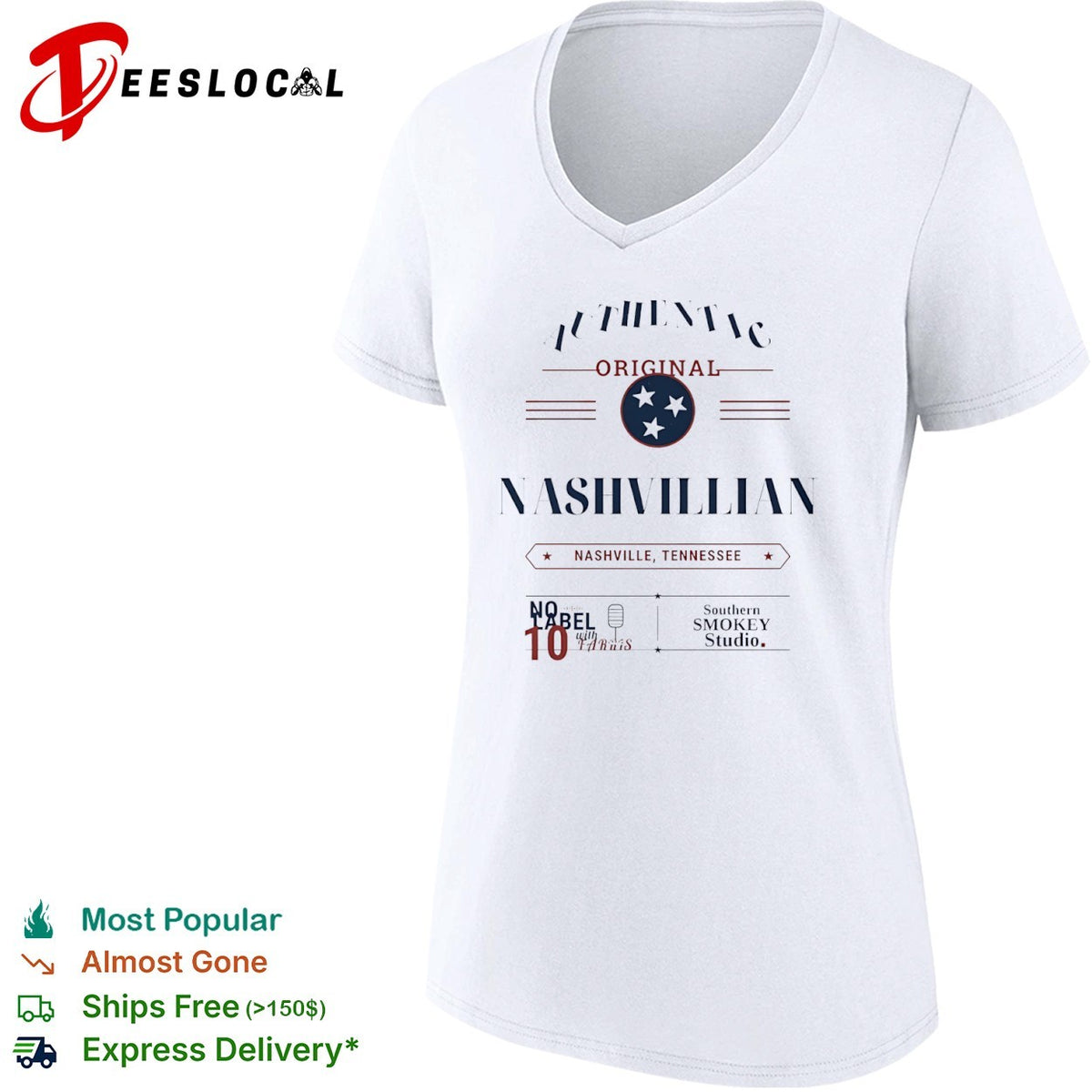 Nashville Southern Smokey Studio Nashvillian authentic original Tennessee shirt