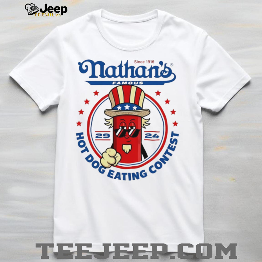 Nathan’s Famous 2024 Hot Dog Eating Contest Uncle Sam Mascot shirt