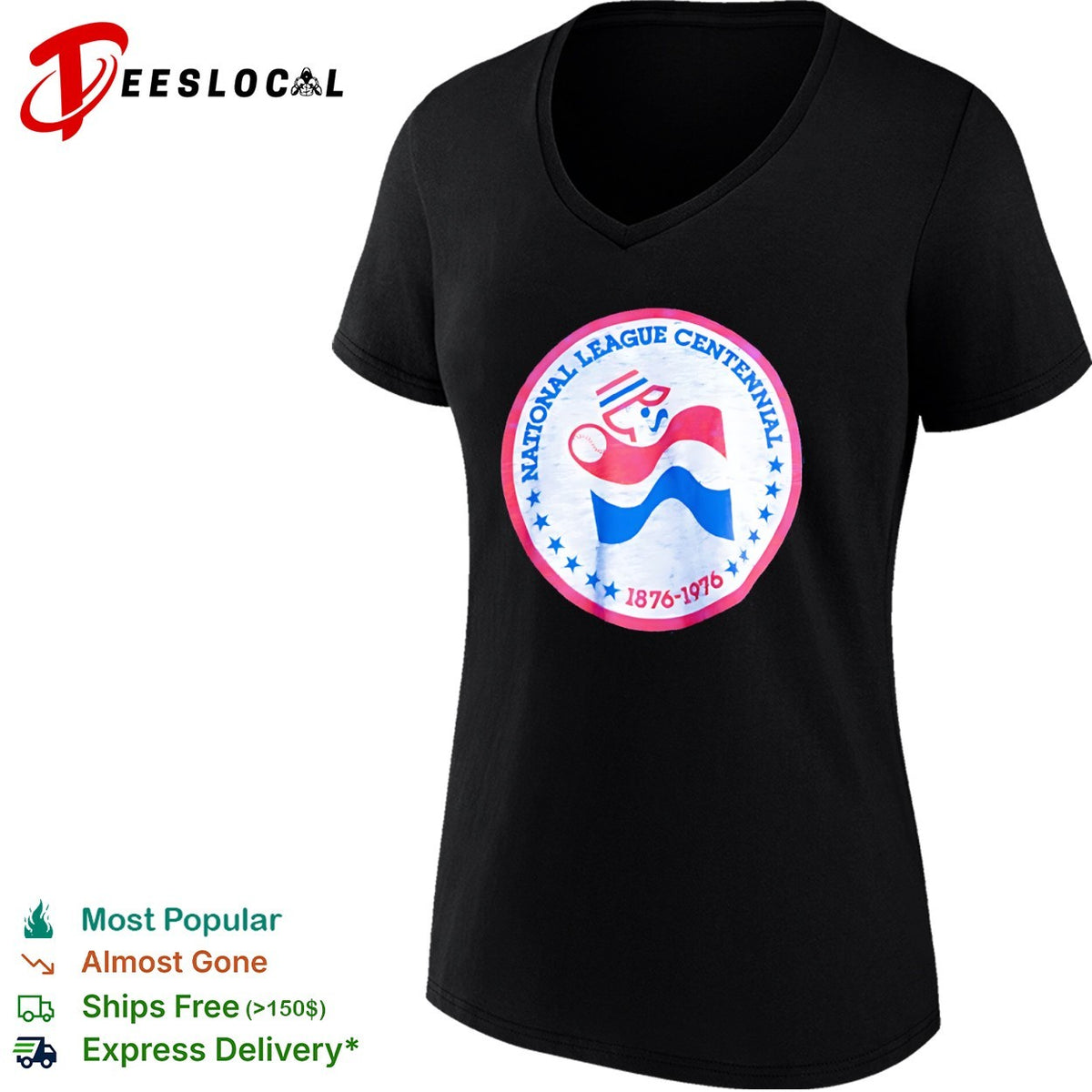 National League Centennial 1876 1976 Major League Baseball shirt