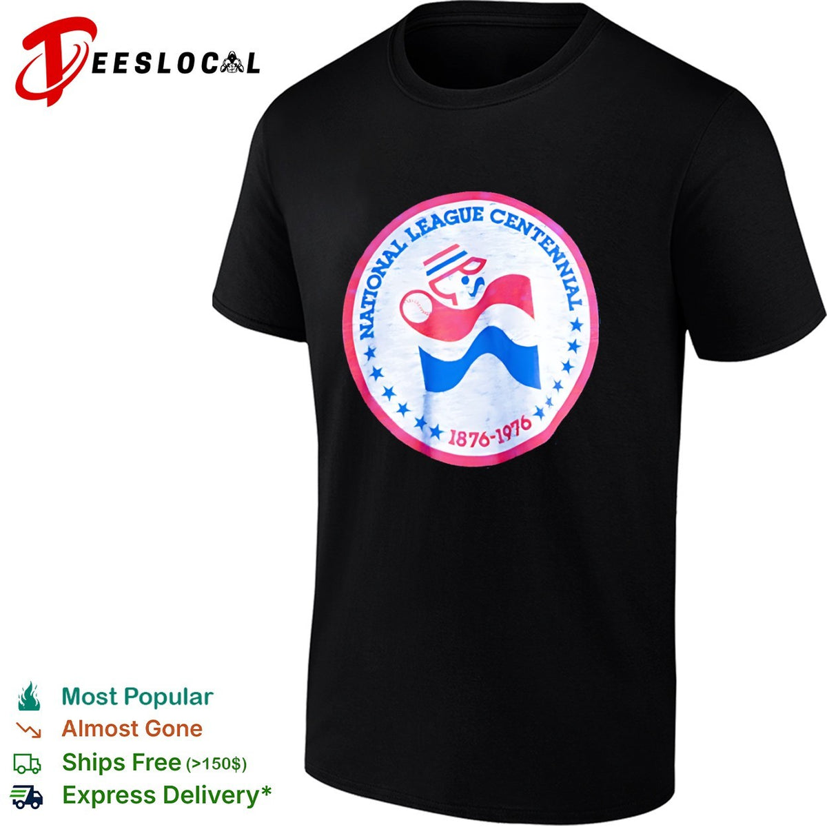 National League Centennial 1876 1976 Major League Baseball shirt