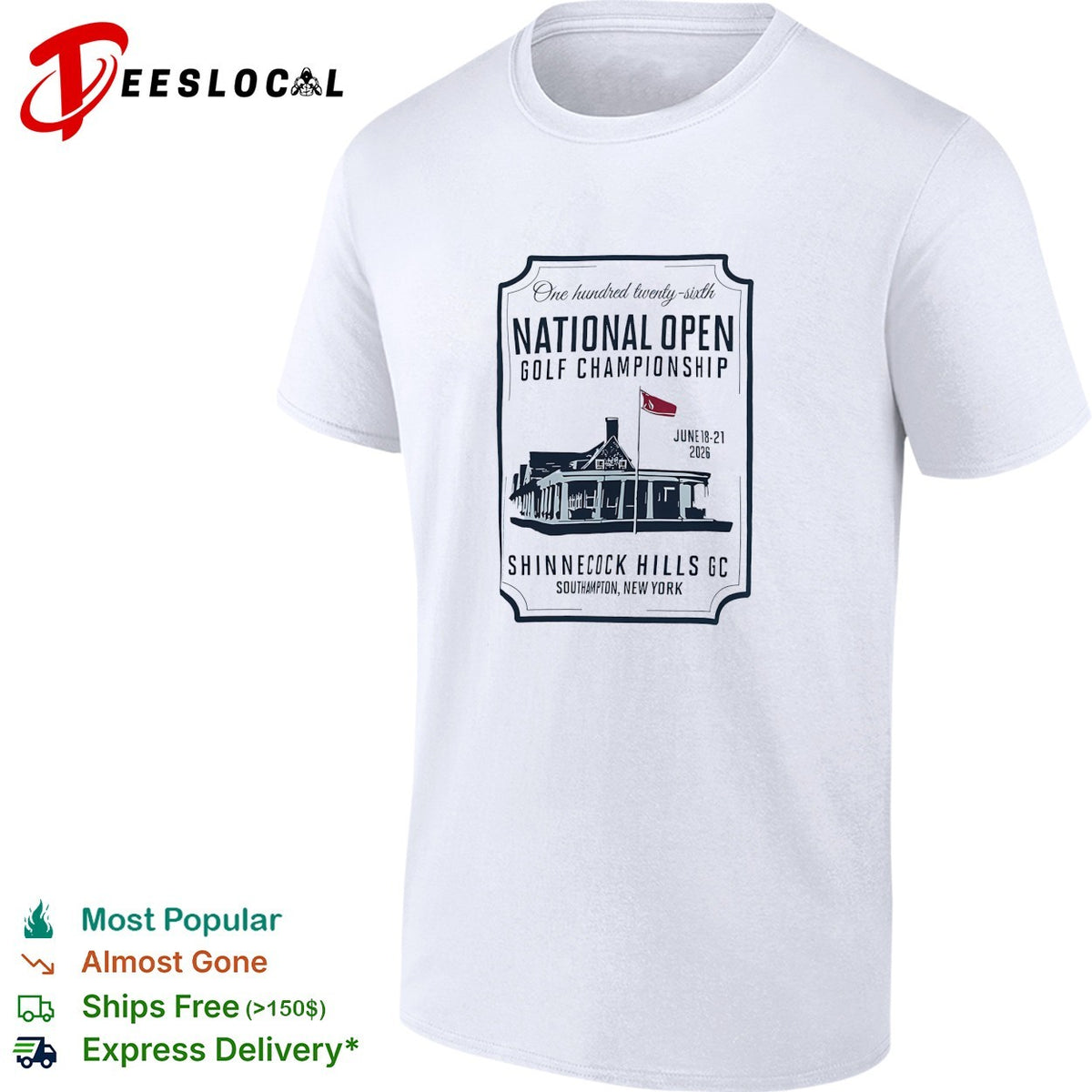 National Open Golf Championship Shinnecock Hills clubhouse shirt