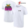 National championship Miami college football playoff city skyline neon graphic shirt
