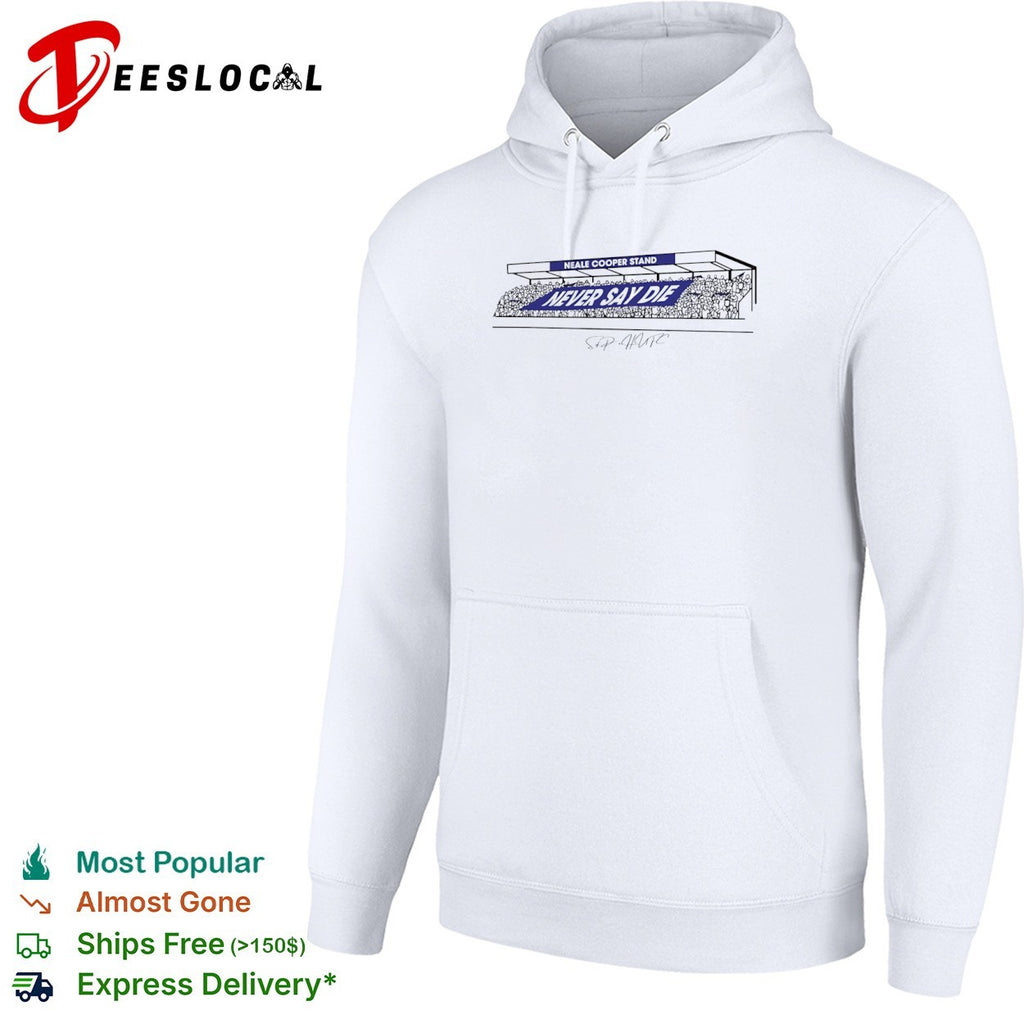 Neale Cooper Stand Never Say Die Hartlepool United Football Club HUFC shirt