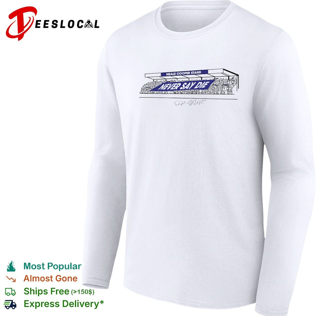Neale Cooper Stand Never Say Die Hartlepool United Football Club HUFC shirt
