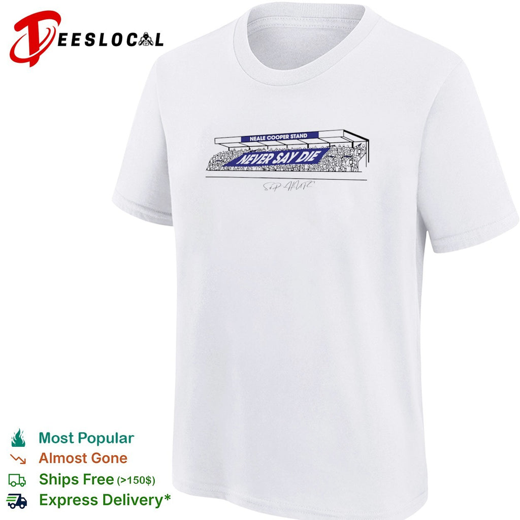 Neale Cooper Stand Never Say Die Hartlepool United Football Club HUFC shirt