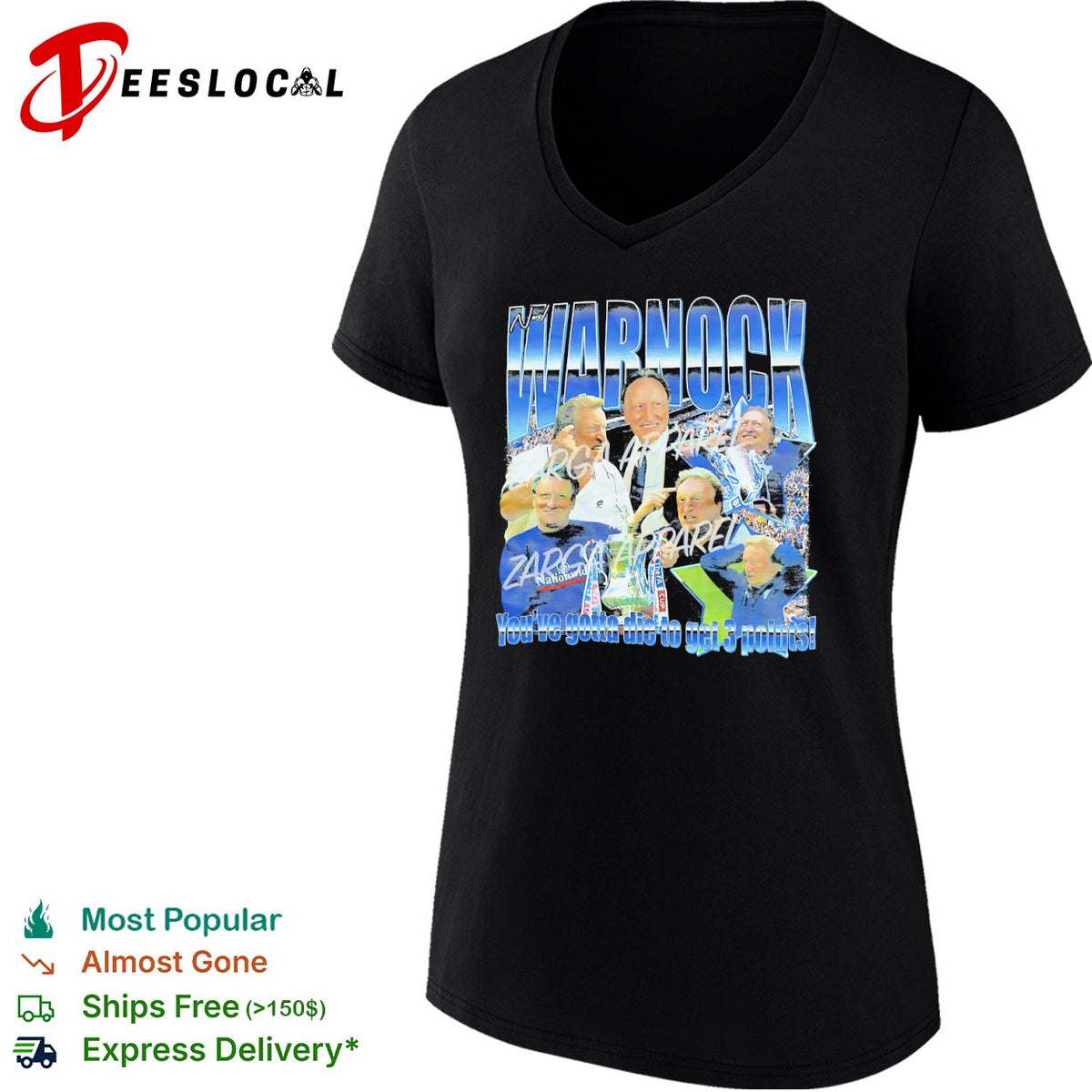 Neil Warnock Youve gotta die to get 3 points Sheffield United Football Club shirt