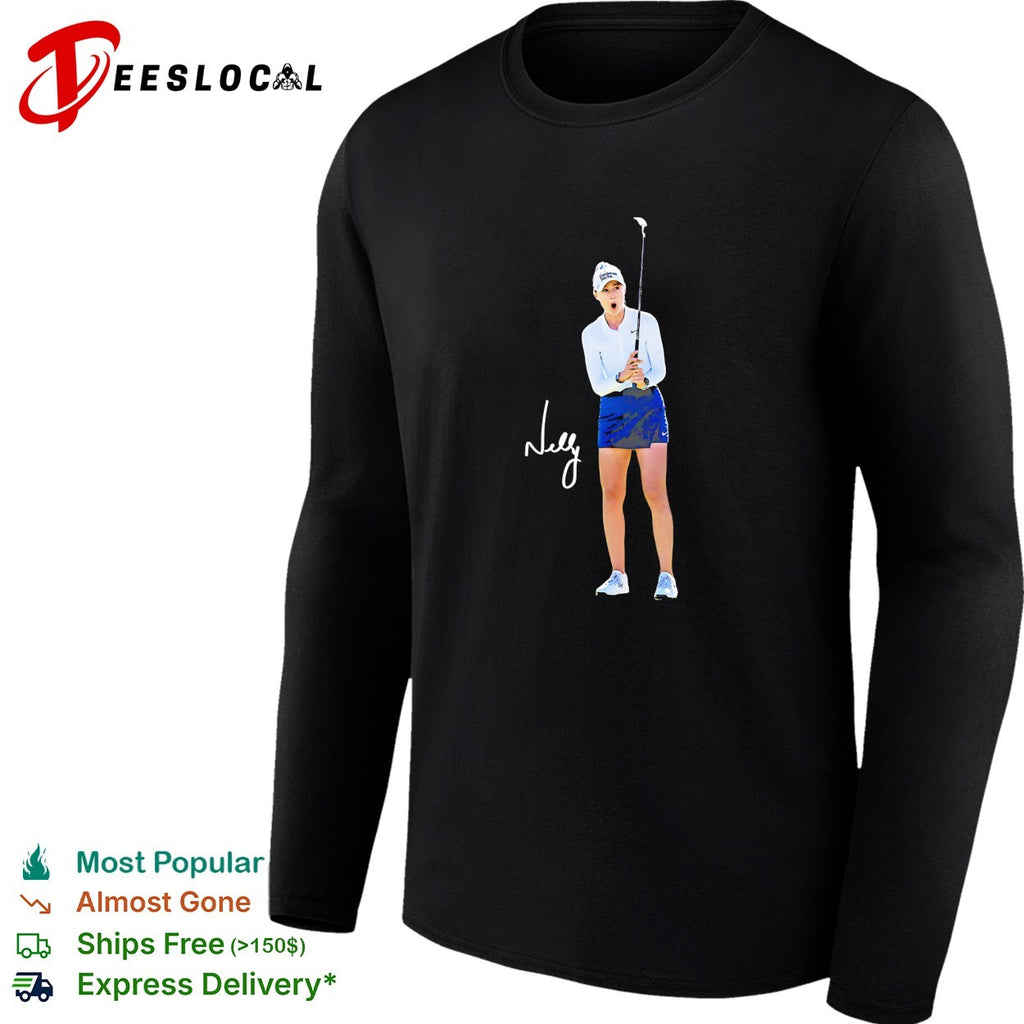 Nelly Korda LPGA tour golfer and Nelly signature autograph golf athlete sport shirt