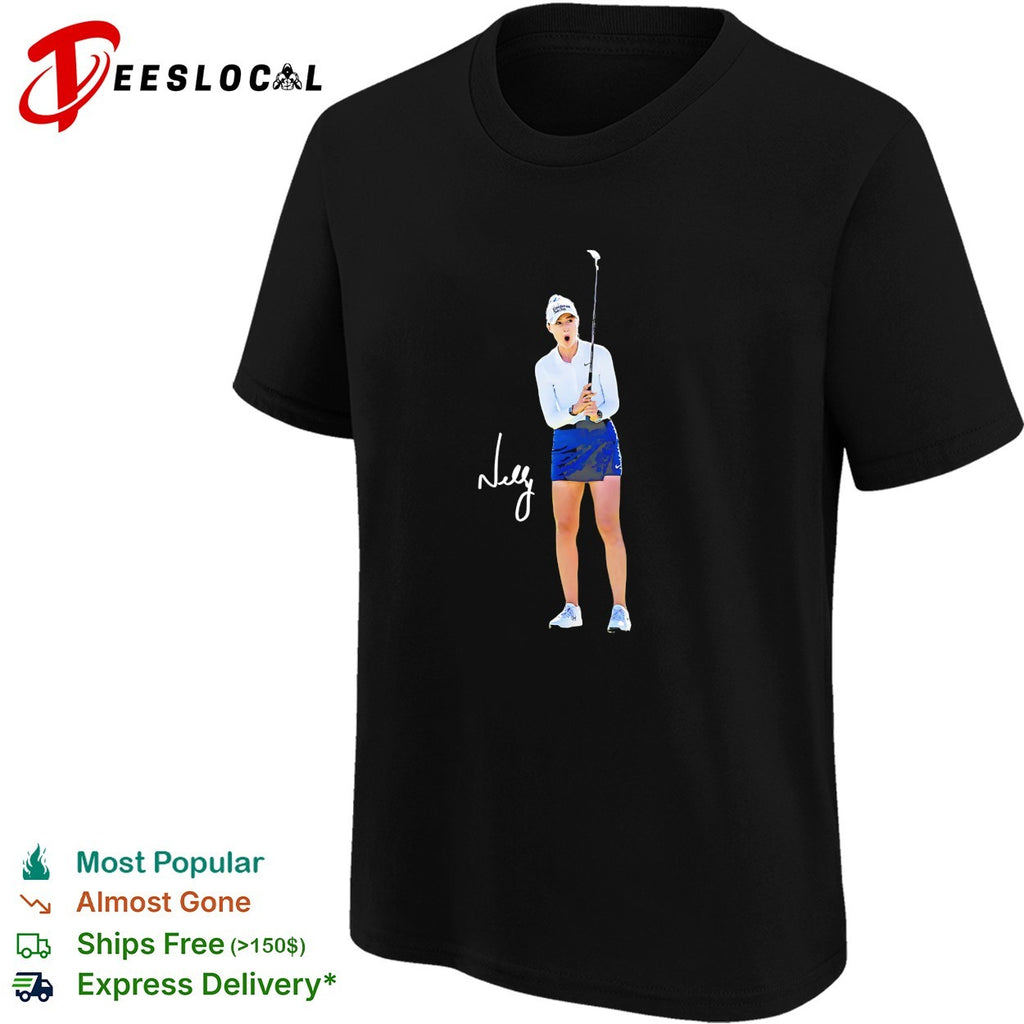 Nelly Korda LPGA tour golfer and Nelly signature autograph golf athlete sport shirt