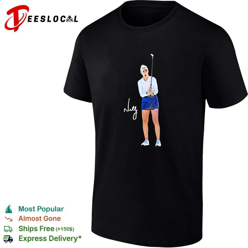Nelly Korda LPGA tour golfer and Nelly signature autograph golf athlete sport shirt
