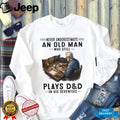 Never Underestimate An Old Man Who Plays D&D In His Seventies Vintage Shirt