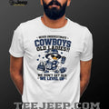 Never Underestimate Cowboys Old Ladies We Level Up Duck T Shirt