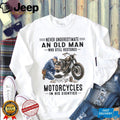 Never Underestimate Old Man Motorcycle Restorer 80s Shirt