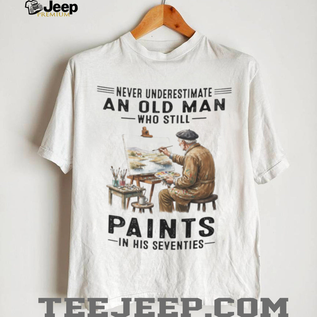 Never Underestimate Old Man Who Paints in Seventies Shirt