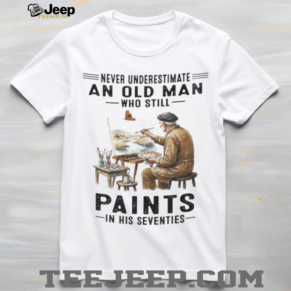 Never Underestimate Old Man Who Paints in Seventies Shirt