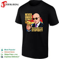 Never underestimate the reliability of stupidity suit and tie gunman retro shirt
