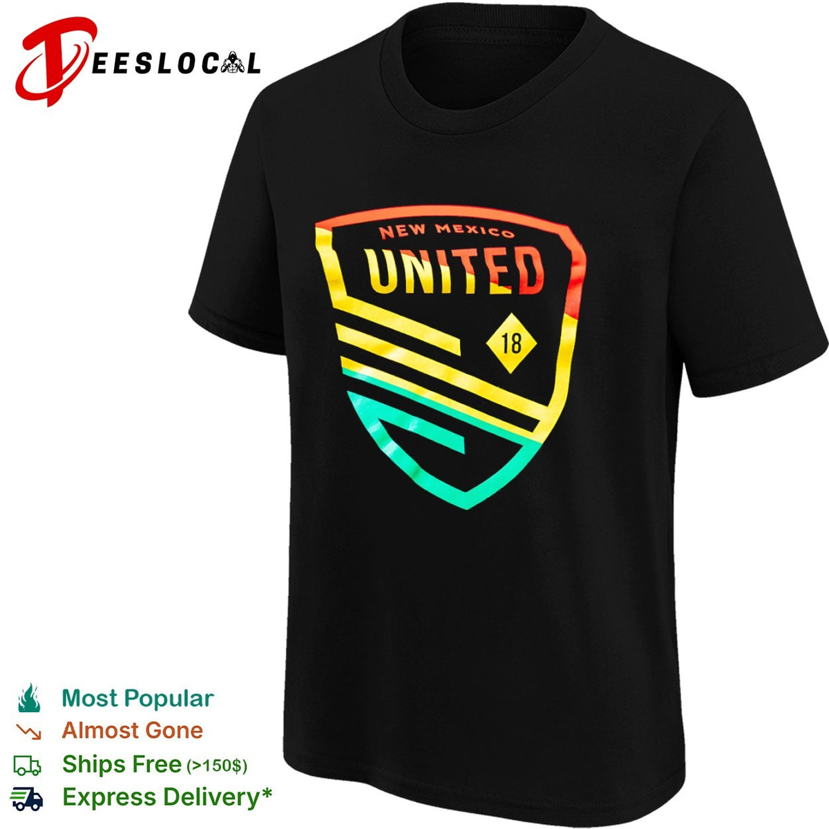 New Mexico United 18 shield logo soccer crest team shirt