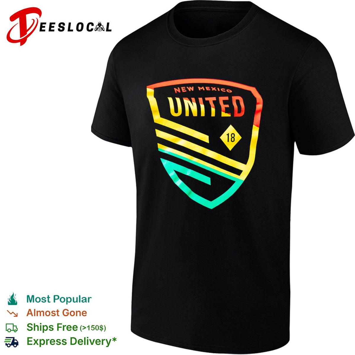 New Mexico United 18 shield logo soccer crest team shirt