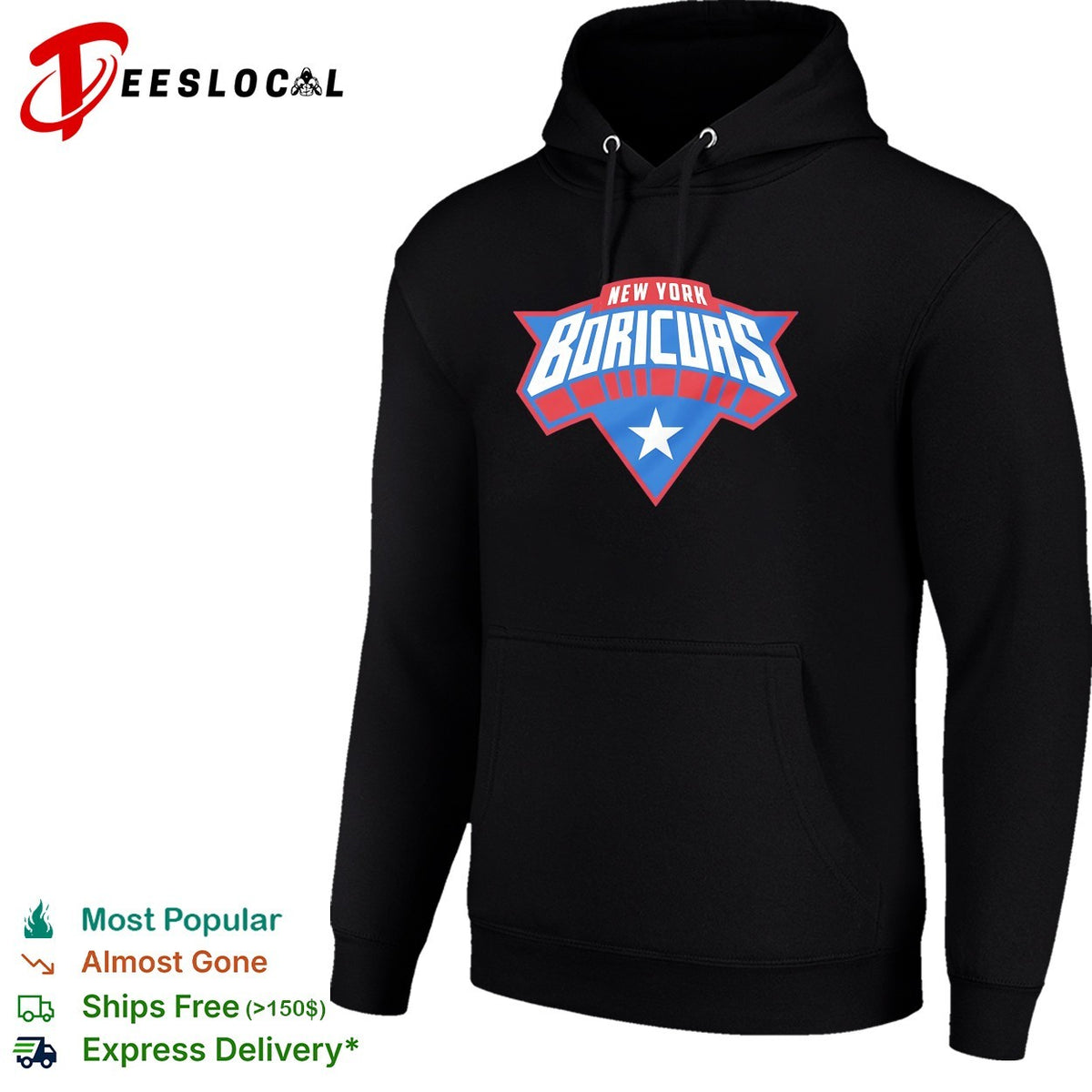 New York Boricuas Puerto Rico star diamond logo bold fan art shirt