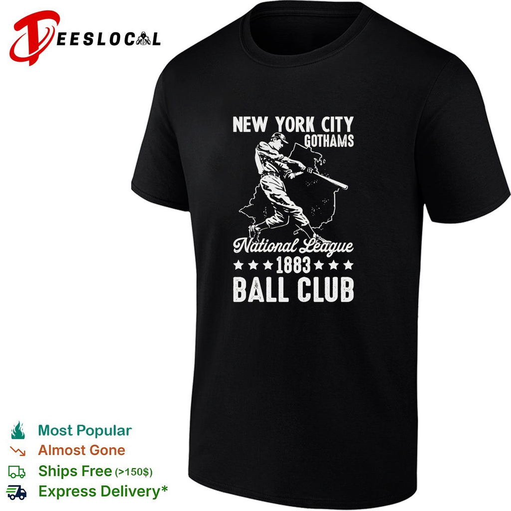 New York City Gothams 1883 National League Ball Club Baseball Player Sport shirt