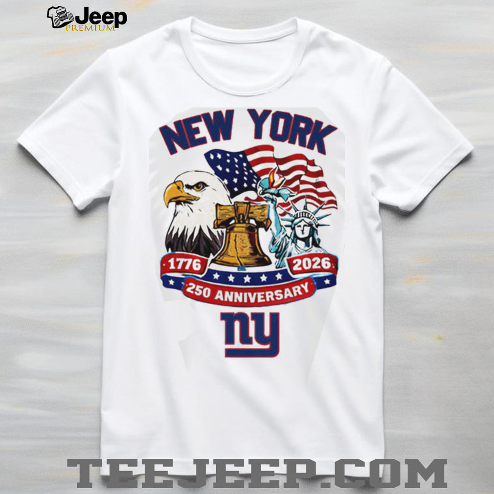 New York Giants Custom Name America’s 250th Anniversary Patriotic V Neck T Shirt