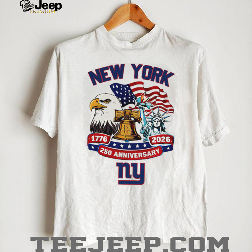 New York Giants Custom Name America’s 250th Anniversary Patriotic V Neck T Shirt