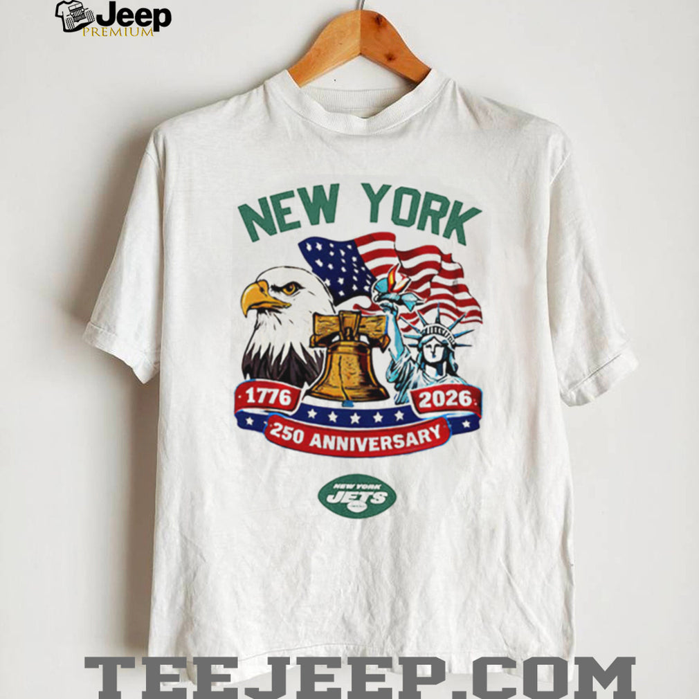 New York Jets Personalized America’s 250th Anniversary Patriotic V Neck T Shirt